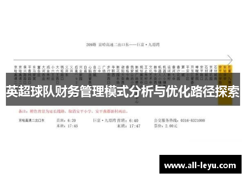 英超球队财务管理模式分析与优化路径探索